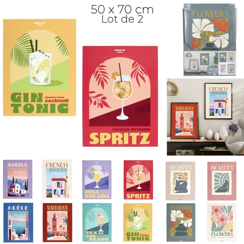 Home Deco Factory Σετ 2 Διακοσμητικών Αφισών 50 x 70 εκ με Τυχαία Επιλογή Μοντέλου HD7562 Home Deco Factory Σετ 2 Διακοσμητικών Αφισών 50 x 70 εκ με Τυχαία Επιλογή Μοντέλου HD7562
