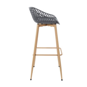 Μεταλλικό Σκαμπό Μπαρ 45 x 47.6 x 88 cm Home Deco Factory HDO7286 - Image 2