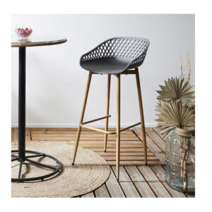 Μεταλλικό Σκαμπό Μπαρ 45 x 47.6 x 88 cm Home Deco Factory HDO7286 - Image 3