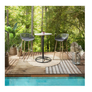 Μεταλλικό Σκαμπό Μπαρ 45 x 47.6 x 88 cm Home Deco Factory HDO7286 - Image 4