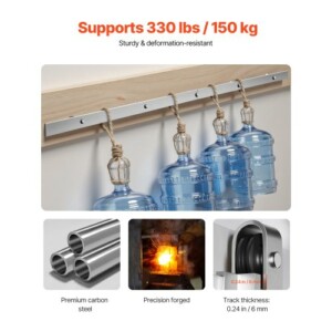 VEVOR Σετ Συρόμενης Πόρτας 6FT Ασημί HDSMDGDGDM2DY1WVM001V0 - Image 2