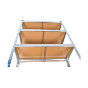 Μεταλλική Γαλβανιζέ Ραφιέρα με 5 Ξύλινα Ράφια Βαρέως Τύπου Herzberg HG-8027 - Image 5