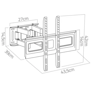 Humberg Βάση τηλεόρασης 32-80 ιντσών 70 κιλά HM-881 - Image 3