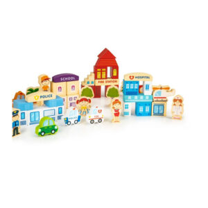 Σετ Ξύλινα Εκπαιδευτικά Τουβλάκια 120 τμχ Ecotoys HM015501 - Image 2