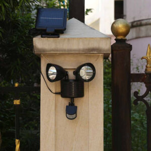 Διπλός Ηλιακός LED Προβολέας 3.7 V με Ανιχνευτή Κίνησης και Φωτοβολταϊκό Συλλέκτη Hoppline HOP1000695 - Image 2