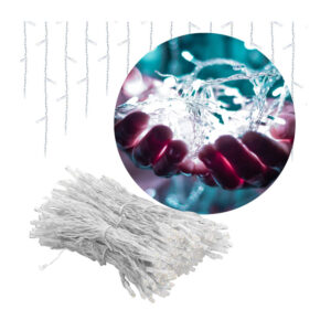 Χριστουγεννιάτικη Κουρτίνα 8.1 m με 230 Λαμπάκια LED Ψυχρό Λευκό και 8 Προγράμματα Εναλλαγών Φωτισμού 31V Hoppline HOP1000987-1 - Image 3