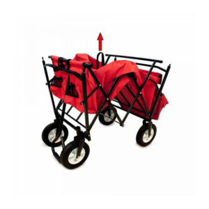 Πτυσσόμενο Καρότσι Κήπου με Οροφή 104 x 53 x 108 cm Χρώματος Κόκκινο Hoppline HOP1001001-2 - Image 2