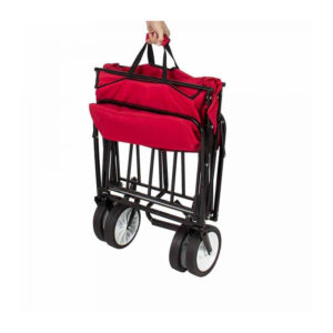 Πτυσσόμενο Καρότσι Κήπου με Οροφή 104 x 53 x 108 cm Χρώματος Κόκκινο Hoppline HOP1001001-2 - Image 3