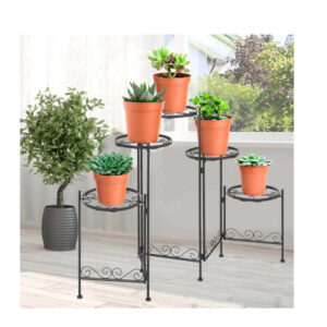 Μεταλλική Ανθοστήλη 5 Θέσεων 131 x 71.5 x 25.5 cm Hoppline HOP1001094 - Image 4