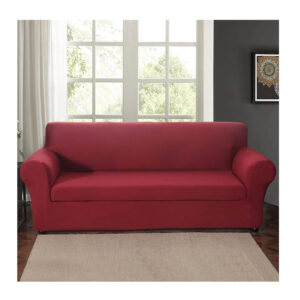 Ελαστικό Κάλυμμα για Τριθέσιο Καναπέ με Μαξιλαροθήκη 190 x 230 cm Χρώματος Κόκκινο Hoppline HOP1001101-2 - Image 4