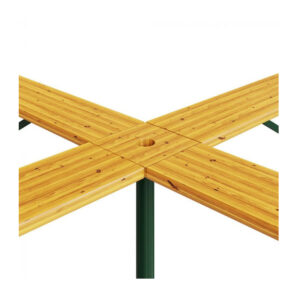 Μεταλλικό Πτυσσόμενο Τραπέζι- Bar Κήπου 4 Θέσεων 239.5 x 103 cm Hoppline HOP1001193 - Image 2