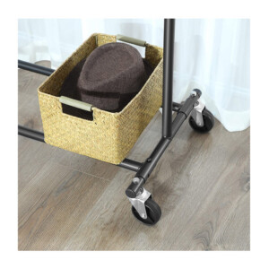 Μεταλλική Κρεμάστρα Ρούχων Δαπέδου Βαρέως Τύπου 92 - 132 x 45.4 x 160 cm με Ρόδες Χρώματος Μαύρο Songmics HSR13BKV1 - Image 3