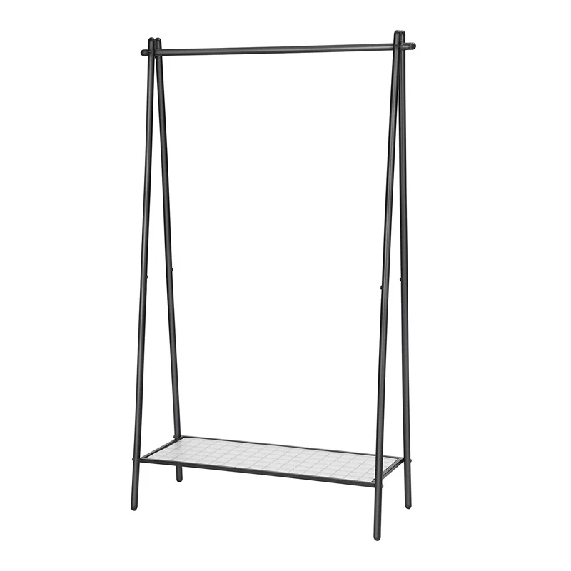 Μεταλλική Κρεμάστρα Ρούχων Δαπέδου με 1 Ράφι 92.5 x 33.5 x 153 cm Songmics HSR23BK Μεταλλική Κρεμάστρα Ρούχων Δαπέδου με 1 Ράφι 92.5 x 33.5 x 153 cm Songmics HSR23BK