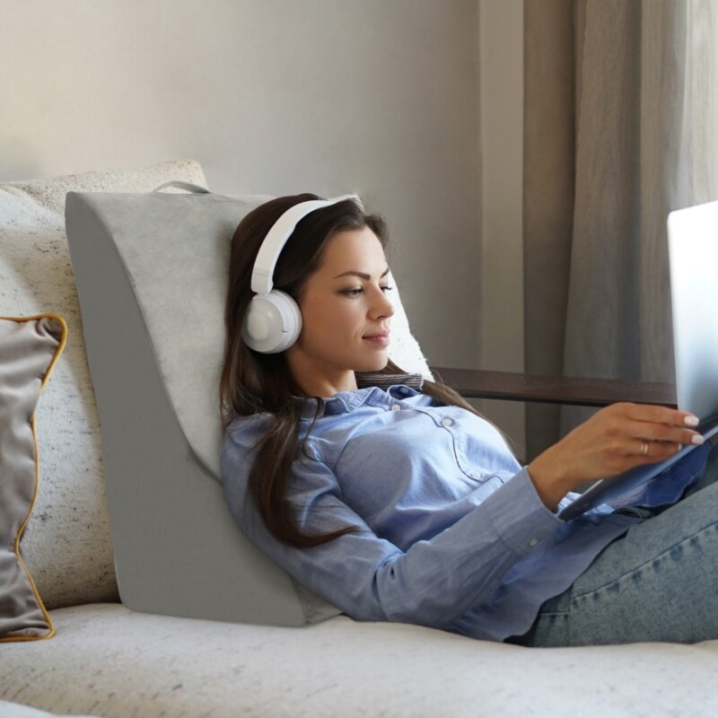 Costway Μαξιλάρι Ανάγνωσης για Κρεβάτι & Καναπέ με Πλενόμενο Κάλυμμα για Ανύψωση Ποδιών Γκρι HU10594HS Costway Μαξιλάρι Ανάγνωσης για Κρεβάτι & Καναπέ με Πλενόμενο Κάλυμμα για Ανύψωση Ποδιών Γκρι HU10594HS