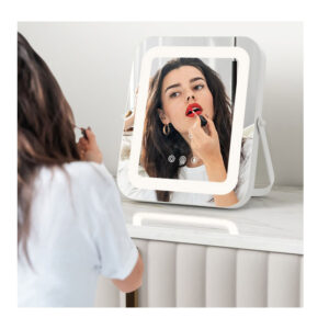 Επιτραπέζιος Καθρέπτης Μακιγιάζ με LED Φωτισμό 25 x 3 x 30 cm Costway HU10614DE-WH - Image 5