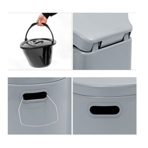 Φορητή Τουαλέτα Κάμπινγκ 41 x 49 x 34 cm Costway HW63911GR - Image 2