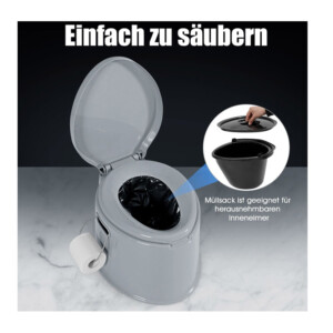 Φορητή Τουαλέτα Κάμπινγκ 41 x 49 x 34 cm Costway HW63911GR - Image 3