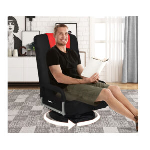 Περιστρεφόμενη Πολυθρόνα Δαπέδου 61 - 87 x 55 x 75 cm Costway HW65937RE - Image 2