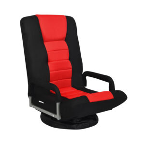 Περιστρεφόμενη Πολυθρόνα Δαπέδου 61 - 87 x 55 x 75 cm Costway HW65937RE - Image 4