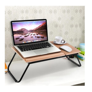 Μεταλλικό Βοηθητικό Πτυσσόμενο Τραπεζάκι με Βάση για Laptop 55 x 32 x 23 cm Costway HW67555 - Image 2
