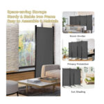 Μεταλλικό Διακοσμητικό Παραβάν 220 x 51 x 173 cm Costway HW68273GR - Image 3