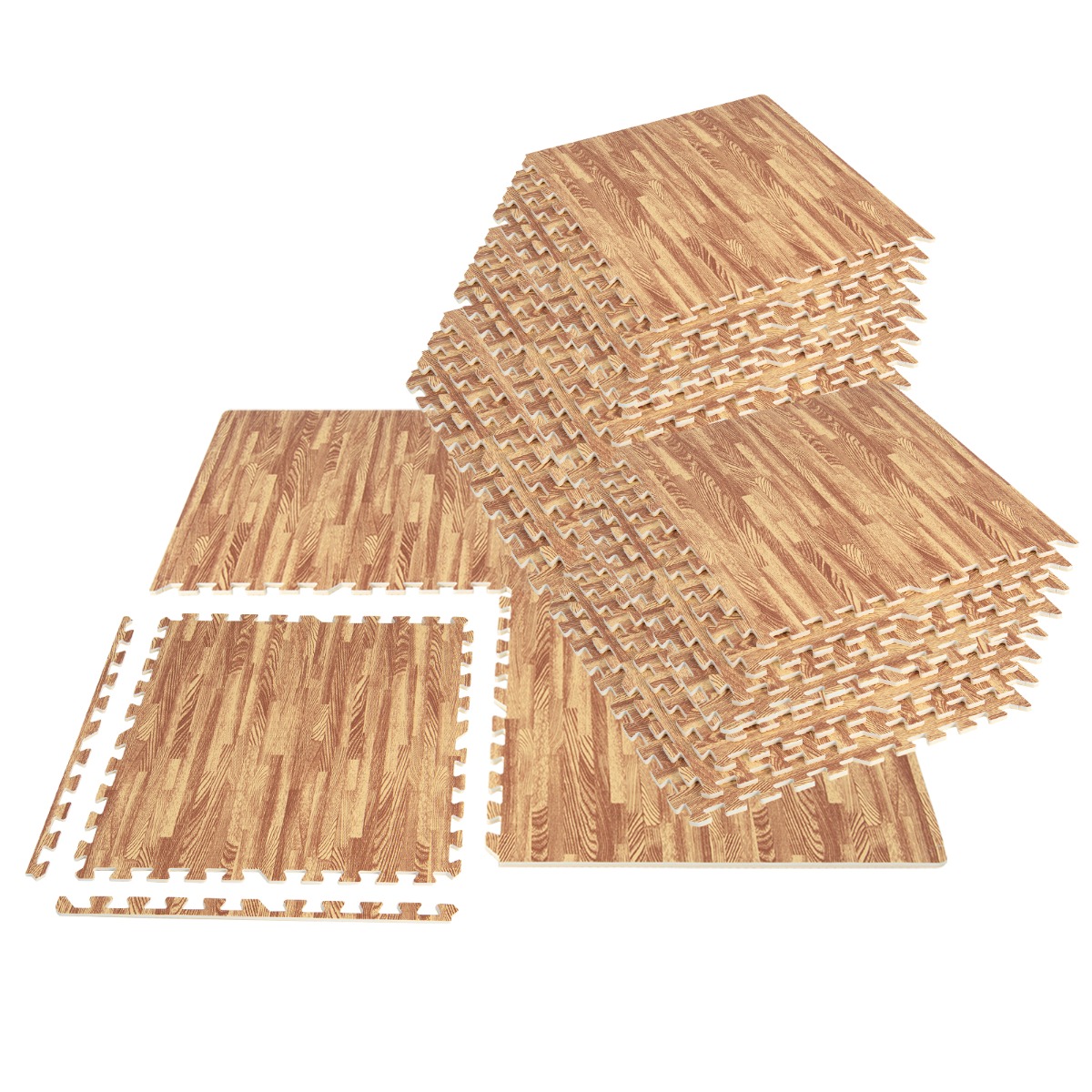 Costway Υψηλής Ποιότητας Αδιάβροχα Πατάκια Δαπέδου με Ξύλινη Υφή - Σετ 12 Τεμαχίων για Εσωτερικούς Χώρους HZ10151 Costway Υψηλής Ποιότητας Αδιάβροχα Πατάκια Δαπέδου με Ξύλινη Υφή - Σετ 12 Τεμαχίων για Εσωτερικούς Χώρους HZ10151