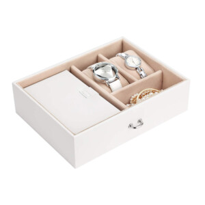 Κοσμηματοθήκη - Μπιζουτιέρα 26 x 18 x 17 cm Χρώματος Λευκό Songmics JBC121W - Image 4