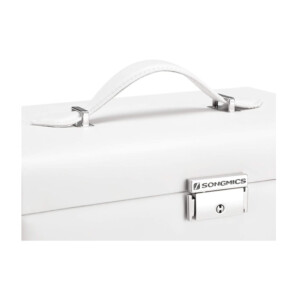 Κοσμηματοθήκη - Μπιζουτιέρα 26 x 18 x 17 cm Χρώματος Λευκό Songmics JBC121W - Image 5