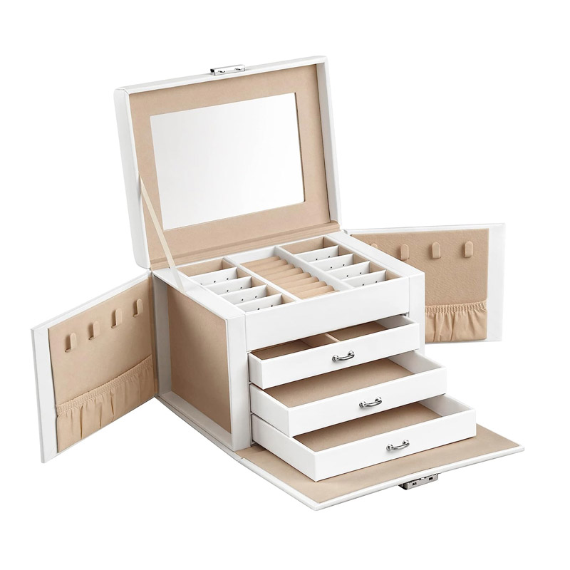 Κοσμηματοθήκη - Μπιζουτιέρα με 3 Συρτάρια 17.5 x 22.5 x 16.5 cm Χρώματος Λευκό Songmics JBC159W01 Κοσμηματοθήκη - Μπιζουτιέρα με 3 Συρτάρια 17.5 x 22.5 x 16.5 cm Χρώματος Λευκό Songmics JBC159W01