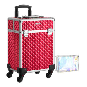 Βαλίτσα Μακιγιάζ 34 x 24 x 45 cm Χρώματος Κόκκινο Songmics JHZ013R01