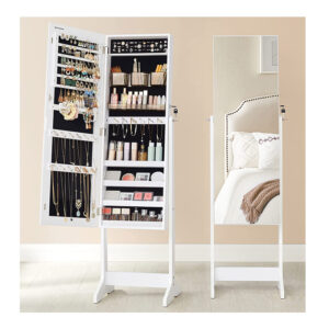 Κοσμηματοθήκη Μπιζουτιέρα με Ολόσωμο Καθρέπτη 41.2 x 36.5 x 152 cm Songmics JJC002W01 - Image 4