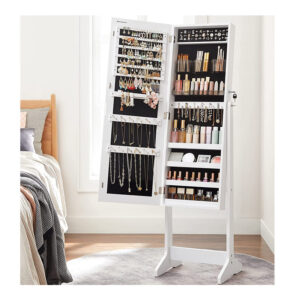 Κοσμηματοθήκη Μπιζουτιέρα με Ολόσωμο Καθρέπτη 41.2 x 36.5 x 152 cm Songmics JJC002W01 - Image 5