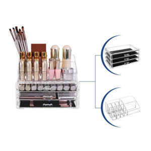 Βάση Οργάνωσης Καλλυντικών και Κοσμημάτων με 3 Συρτάρια Songmics JKA002TP - Image 2