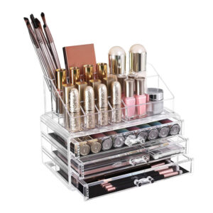 Βάση Οργάνωσης Καλλυντικών και Κοσμημάτων με 3 Συρτάρια Songmics JKA002TP - Image 3