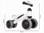 ECOTOYS Ποδήλατο Ισορροπίας Εκμάθησης για Παιδιά Λευκό JM-118-White - Image 3