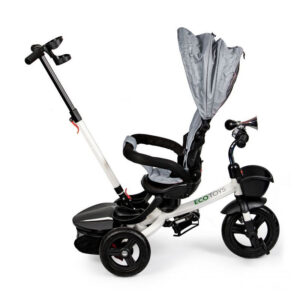 Τρίκυκλο Παιδικό Ποδήλατο - Καρότσι με Περιστρεφόμενο Κάθισμα Χρώματος Γκρι Ecotoys JM-311-Grey - Image 3