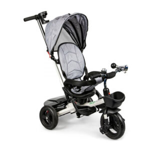 Τρίκυκλο Παιδικό Ποδήλατο - Καρότσι με Περιστρεφόμενο Κάθισμα Χρώματος Γκρι Ecotoys JM-311-Grey