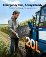 VEVOR Καναπές Μεταφοράς Καυσίμου 20L με Στόμιο & Άνετη Λαβή, Μέγ. Ροή 6L/min, Ανθεκτικός & Αντικορρωτικός, Μαύρος JSBXSYXJYK1JYXHY5001V0 - Image 5