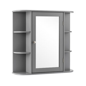 Καθρέπτης Μπάνιου με Ντουλάπι 66 x 16.7 x 63 cm Χρώματος Γκρι Costway JV10446GR - Image 3