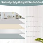 Costway  Μεγάλος Ορθογώνιος Καθρέφτης Τοίχου 110 x 38 cm, Χωρίς Πλαίσιο, με Ασφαλή Σχεδίαση και Διπλή Δυνατότητα Τοποθέτησης JV10614 - Image 4
