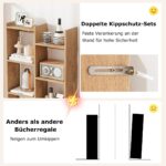 Costway Δενδρόμορφη Βιβλιοθήκη 12 Επιπέδων με Αντικραδασμική Ασφάλεια 65 x 20 x 162 cm Φυσικό JV12634NA - Image 5
