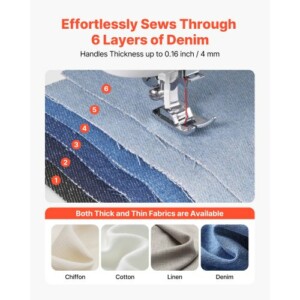 VEVOR Ηλεκτρονική Ραπτομηχανή με 60 Εφαρμογές Ραφής JYFRJ700ZMINS07MD001V2 - Image 4