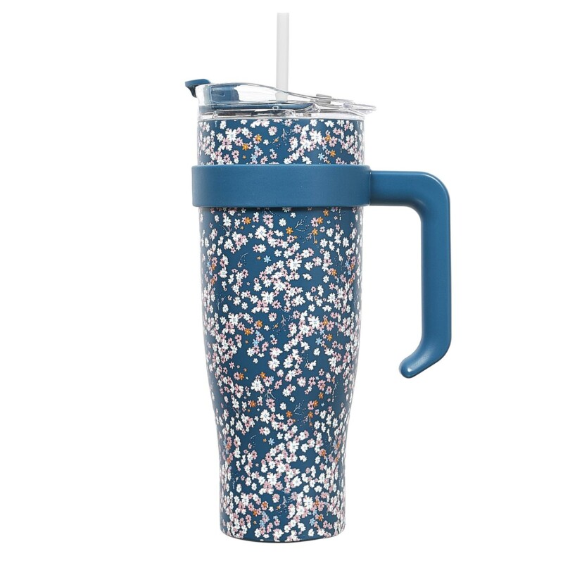 Θερμός Μεταλλικός 560ml Line Take Away Fleur - Μπλε KA0439-Blue Cook Concept Θερμός Μεταλλικός 560ml Line Take Away Fleur - Μπλε KA0439-Blue Cook Concept