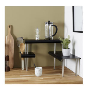 Μεταλλικό Γωνιακό Ράφι Οργάνωσης Κουζίνας 3 Επιπέδων 50 x 50 x 31 cm Home Deco Factory KB6197 - Image 4