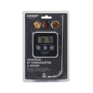 Μαγνητικό Ψηφιακό Θερμόμετρο Κουζίνας με Χρονόμετρο Χρώματος Μαύρο Cook Concept KC2053 KC2053-Black - Image 3