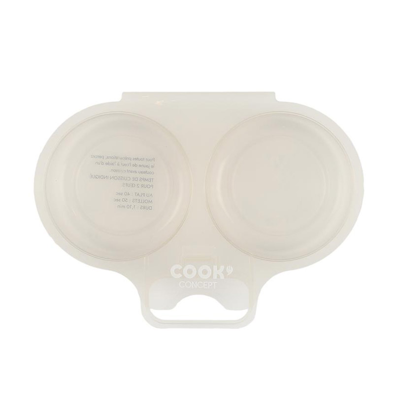 Διπλή Συσκευή Μαγειρέματος Αυγών για Φούρνο Μικροκυμάτων Χρώματος Taupe Cook Concept KC2152 KC2152-Taupe