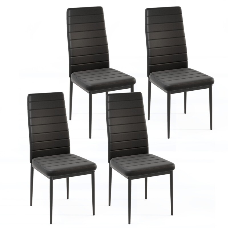 Costway Μοντέρνες και Άνετες Καρέκλες Τραπεζαρίας από Υψηλής Ποιότητας Δερματίνη με Ανθεκτική Κατασκευή και Εύκολη Συναρμολόγηση KC57384DK-A Costway Μοντέρνες και Άνετες Καρέκλες Τραπεζαρίας από Υψηλής Ποιότητας Δερματίνη με Ανθεκτική Κατασκευή και Εύκολη Συναρμολόγηση KC57384DK-A