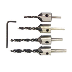 Σετ Τρυπάνια Ξύλου με Ρυθμιζόμενη Φρέζα 3-6 mm 4 τμχ Kraft&Dele KD-10559