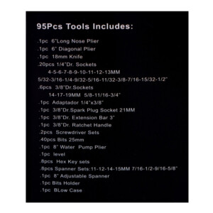 Σετ Εργαλείων σε Βαλιτσάκι 95 τμχ Kraft&Dele KD-10830 - Image 4