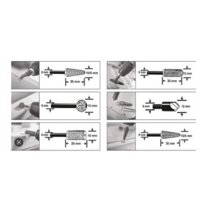 Σετ Φρέζες Μετάλλου και Ξύλου 6 τμχ Kraft&Dele KD-11214 - Image 4